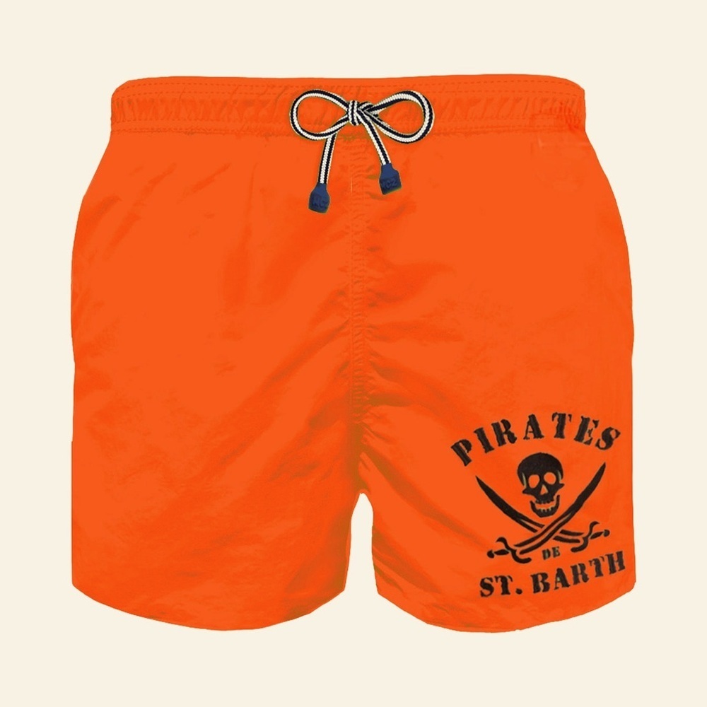 MC2 Saint Barth Boys Swim Shorts With Pirate Embroidery Size 12‎